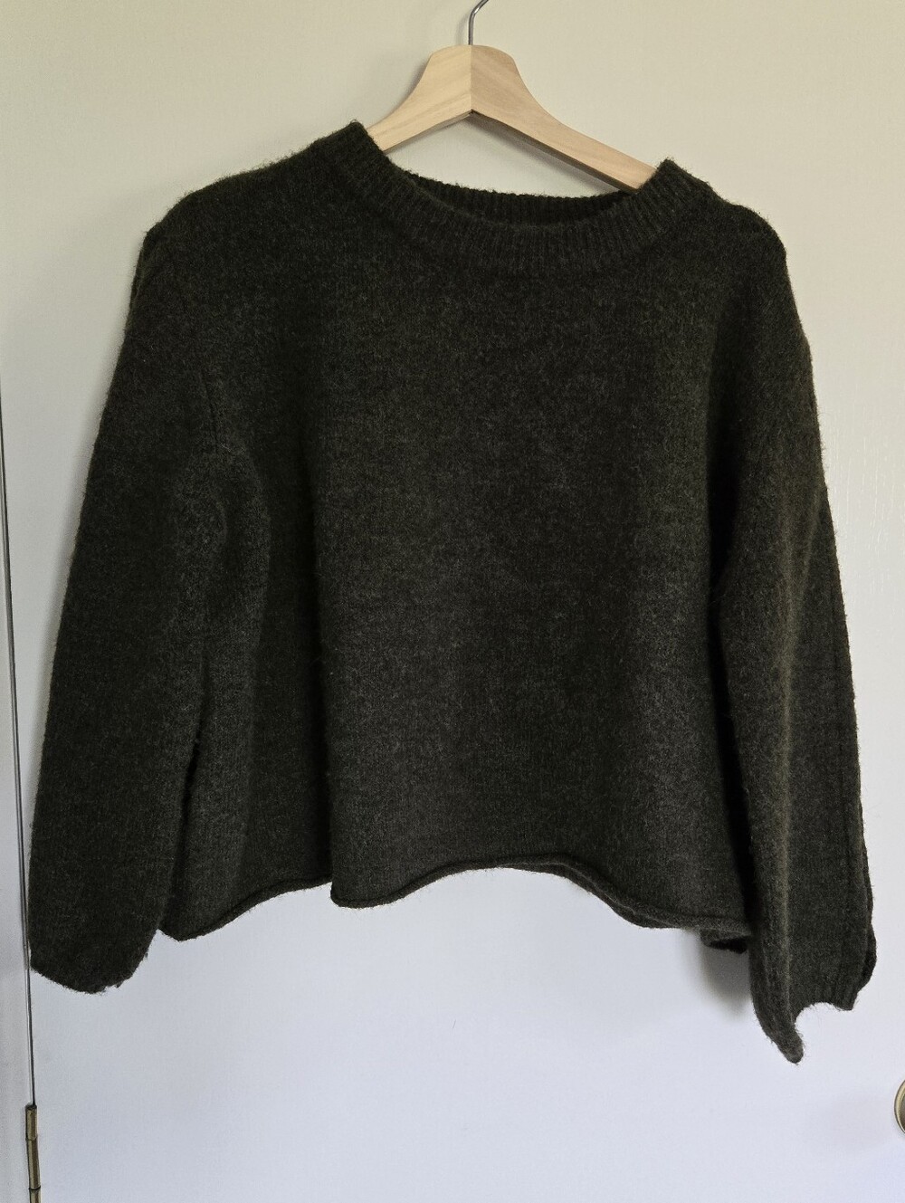 World Market Olive Green Crewneck Women's Sweater OS